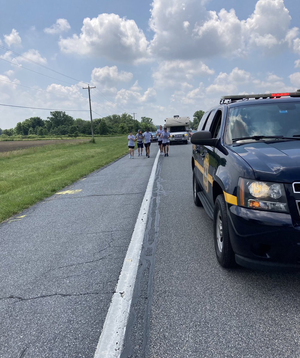 DEStatePolice's tweet photo. Torch Runners are making their way through Felton now. Make sure you honk as you go by. #StrongerTogether #TorchRunDE https://t.co/pZoZsGqgem