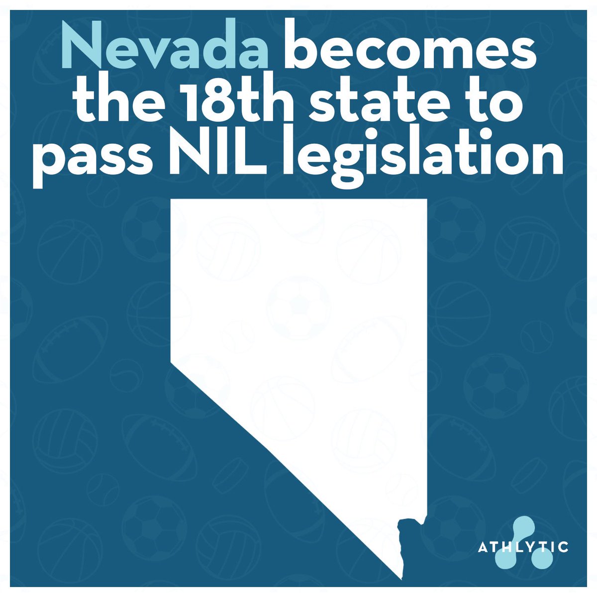 athlytic's tweet image. [Day 10 of NIL Countdown] 🗓
Nevada’s NIL Law will go into effect January 1, 2022. We hope to see more states pass NIL legislation so student athletes can begin to receive the money they deserve.