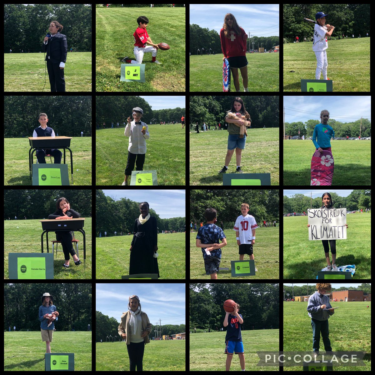 This morning, our #awesomeAmvet 5th graders have turned the walking track field into a museum, and the students have transformed into wax figures! They have done an incredible job preparing and presenting! #welldone #ProudPrincipal