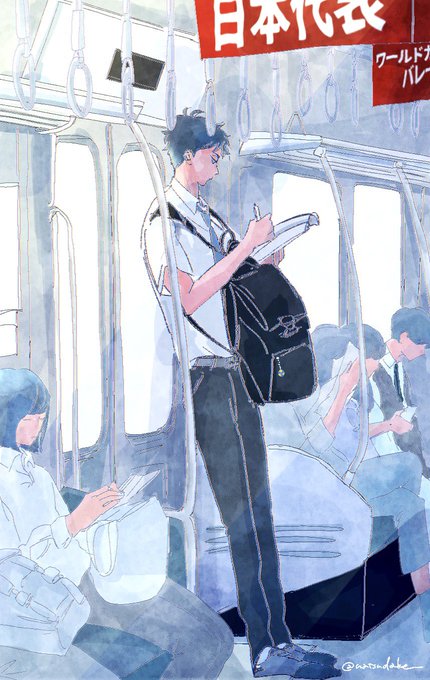 「男の子 電車内」のTwitter画像/イラスト(古い順)