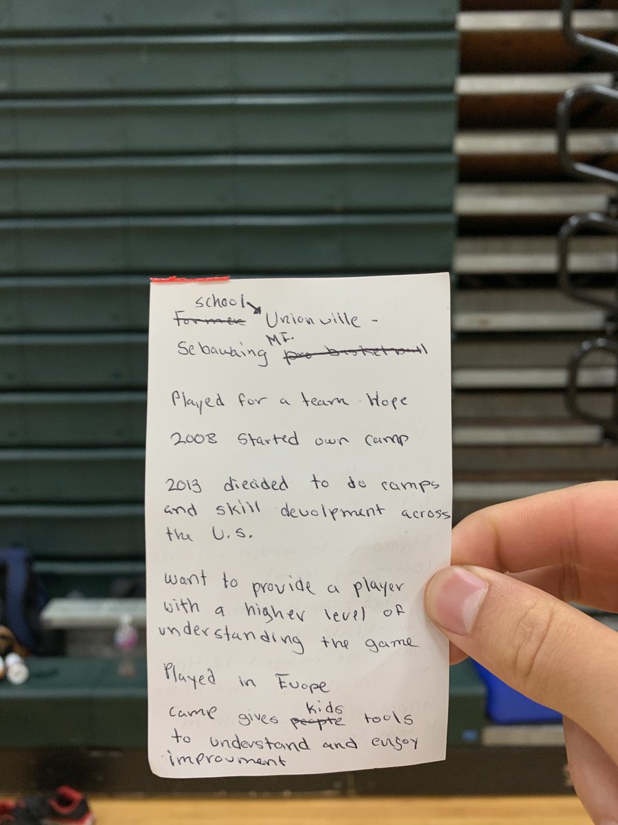 cramerbball's tweet image. You know kids are fired up from camp when they do research on you and bring it in the next day‼️