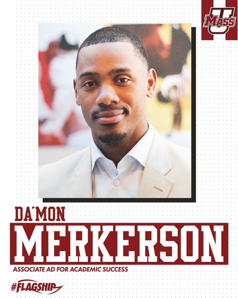 UMass Athletics is excited to welcome Da'Mon Merkerson to the #Flagship🚩 as our Associate Athletic Director for Academic Success!

🔗: bit.ly/3xhZUIh