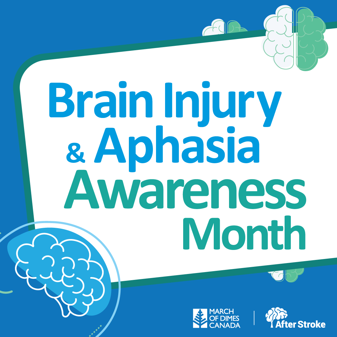 marchofdimescda's tweet photo. June is also Brain Injury Awareness &amp; Aphasia Awareness month! It's a great opportunity to learn more about brain injury and aphasia, a language disorder as a result from a stroke or brain injury. We encourage you to start here https://t.co/HW5RiIa5jf https://t.co/UUBqTwZjGH