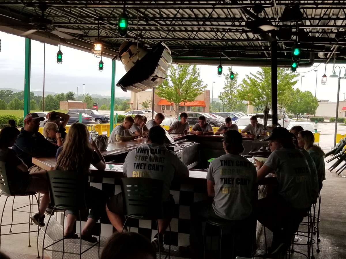 GwhsCavaliers's tweet photo. Greenbrier West Track got their wings on last night in preparation for the state meet. #runwv https://t.co/xdl4k43JgB