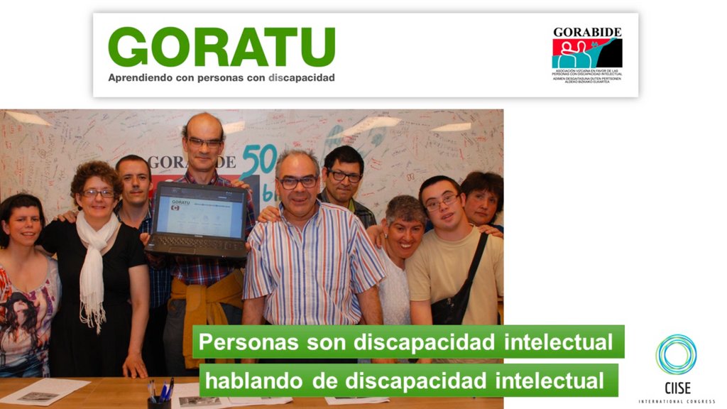 Gorabide's tweet photo. ▶️ Hemos presentado nuestro #ProgramaGoratu en el Congreso Online Internacional de Inclusión Social y Educativa @CIISE2021, como alternativa innovadora en el ámbito educativo, que contribuye a reducir la exclusión social de las personas con discapacidad intelectual. https://t.co/C1itTwUJ8x