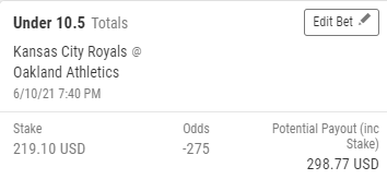 HedgePerfect's tweet image. 🚨🚨#hedgebull alert🚨🚨@PvtHudson82 with #AnotherOne from the #theScore for @Royals vs @Athletics game. #hedgeperfect #MGM