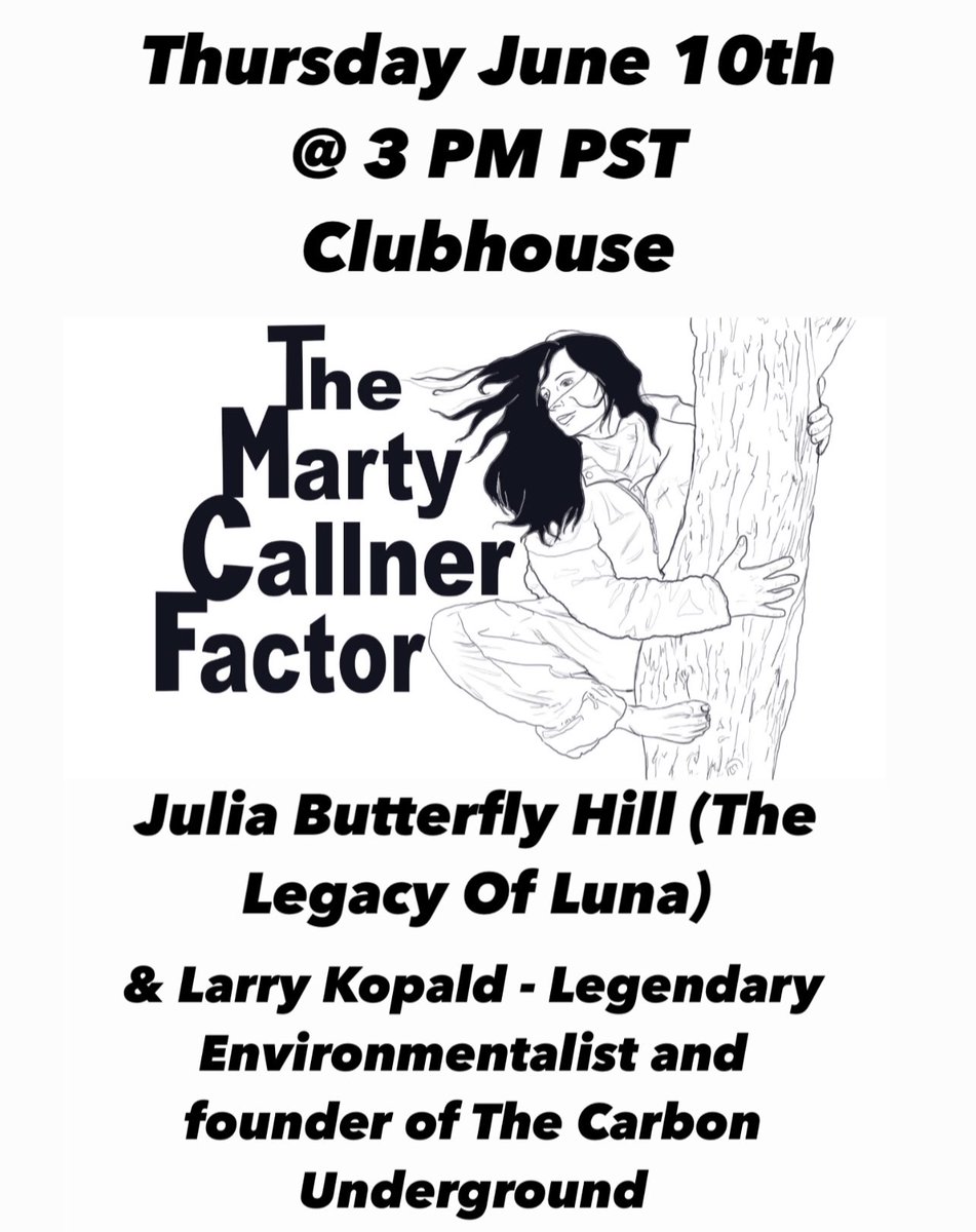 Adopt_A_Meter's tweet photo. Join us today on Clubhouse, The Marty Callner Factor in conversation with Larry Kopald - Carbon Underground/Adopt A Meter founder!
#clubhouse #thecarbonunderground #adoptameter #martycallner #drawitdown #reverseclimatechange https://t.co/hwQD9djzJk