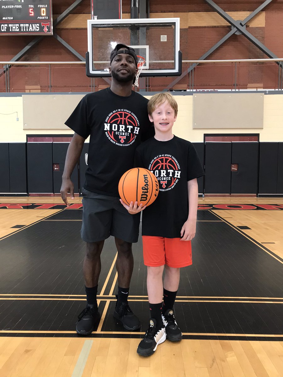Congratulations to Marlin Adkisson on winning the 3-4th Grade Free Throw Contest at the NOHS Titans basketball camp! #greatjob