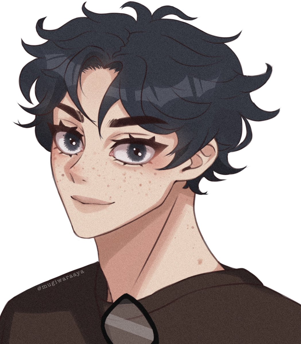 「akaashi with freckles #haikyuu #akaashik」|cat 🪴 @ uni/comms/mailing ordersのイラスト