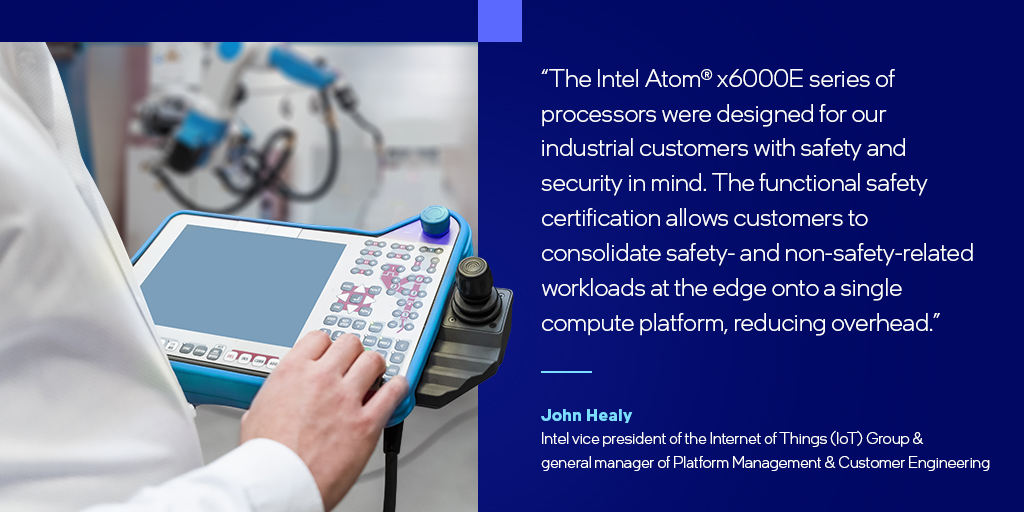 We’re thrilled to provide our #industrial customers with the new Intel Atom x6000E processor series to improve the functional safety of market segments. Learn more here: intel.com/content/www/us… #IamIntel #Manufacturing #IIoT