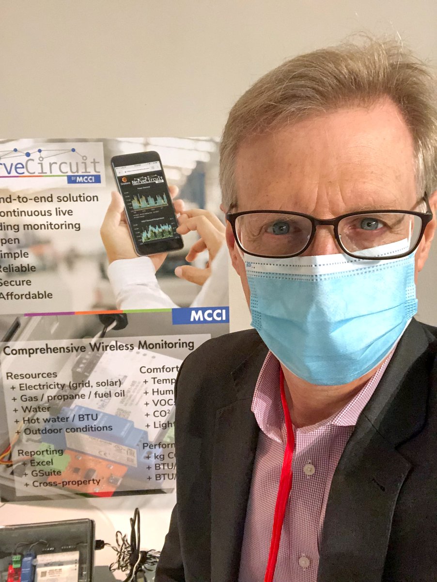 Terry's at #PH2021 with @naphnetwork showing our <a href="/NerveCircuit/">NerveCircuit by MCCI</a> building monitoring system. We've documented up to 8x energy advantage for Passive House certified buildings in real-world conditions: nypassivehouse.org/building-energ….   Booth 12 #NAPHN #PHforAll #conference