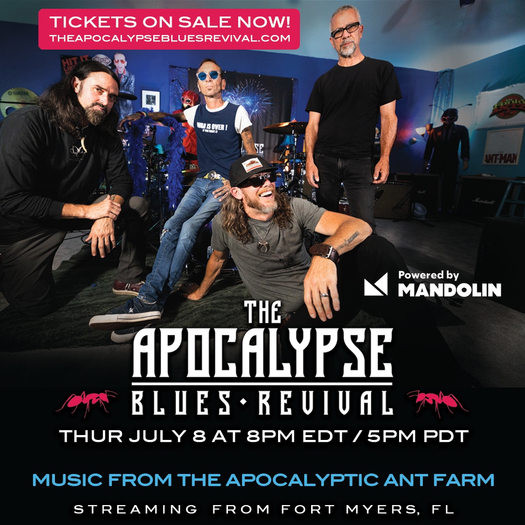 mandolinlive's tweet photo. Just Announced: @theABRband, featuring members of @godsmack, are coming to @mandolinlive on 7/8 with "Music From the Apocalyptic Ant Farm"! Tickets, VIP, merch, and a special guided meditation are on sale now: https://t.co/MVfzC7OmwH https://t.co/Ibbm25r2PD