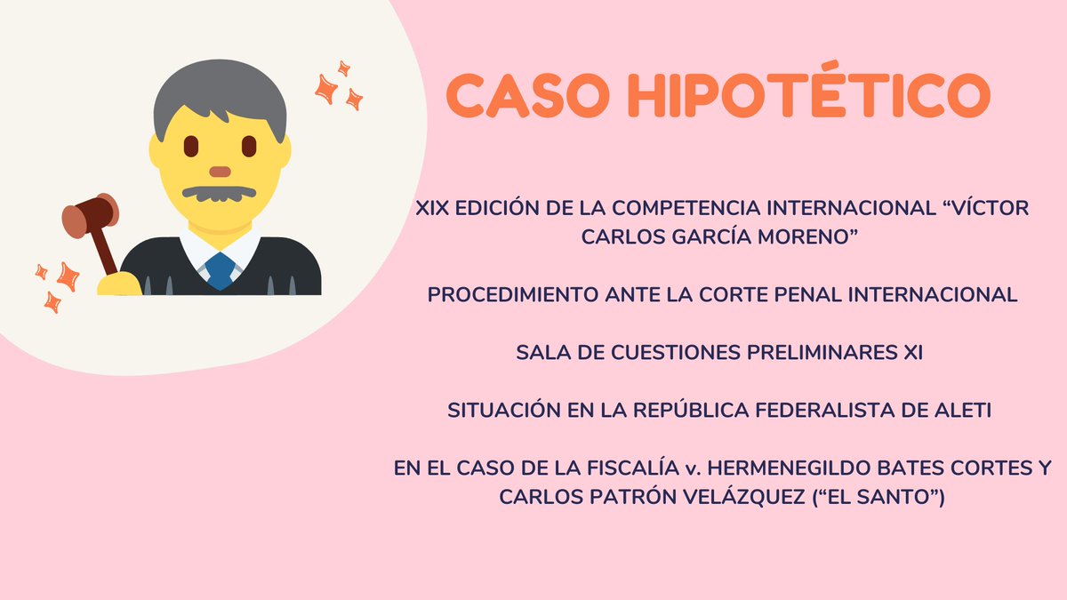 JTenMexico's tweet photo. #CasoHipotetico📣|| ¡Ya puedes descargarlo! ⬇️
XIX EDICIÓN DEL #VCGM
SITUACIÓN EN LA REPÚBLICA FEDERALISTA DE ALETI
EN EL CASO DE:
LA FISCALÍA v. HERMENEGILDO BATES CORTES Y CARLOS PATRÓN VELÁZQUEZ (“EL SANTO”)
⚖️👇🏼👇🏼⚖️
https://t.co/Nu0AD2gv4j https://t.co/LLuLJuZ85C