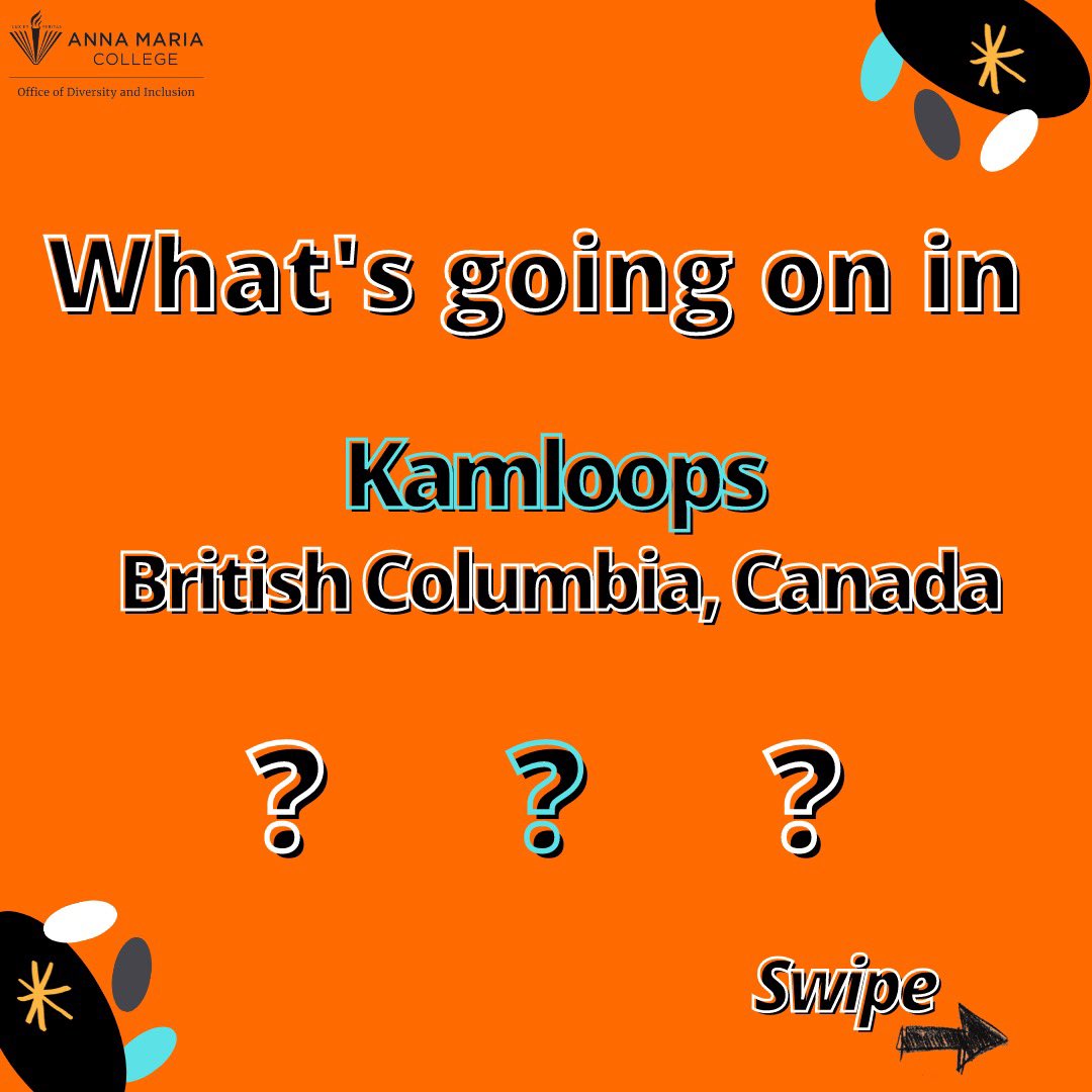 AMC_Inclusion's tweet photo. Have you heard about what’s going on in Kamloops BC? Please check out this post to learn more and this heartbreaking discovery and a few ideas of what you can do.  Anna Maria College was founded on the land belonging to the Nipmuc Nation. https://t.co/p4M6noI6Mc