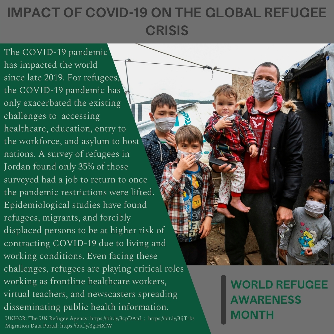 Refugees are a particularly vulnerable population, especially during the COVID-19 pandemic. Our fight against the virus must not discriminate. #refugeeawareness #COVID