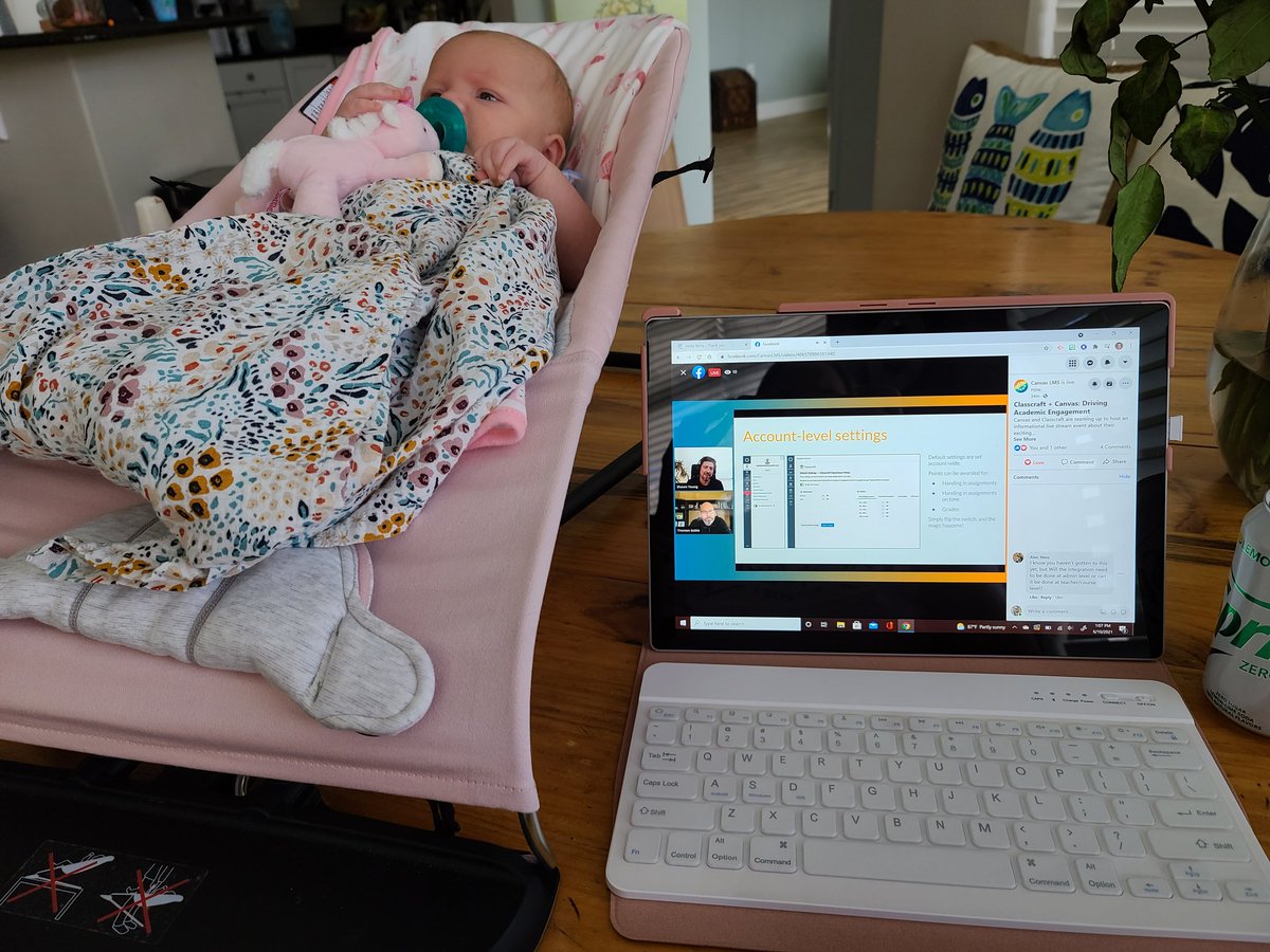TechyBecky7's tweet image. Staying up to date while on maternity leave. Listening to @CanvasLMS @classcraftgame about Driving Academic Engagement. #SDIRCStrongerTogether #SPARK_IT