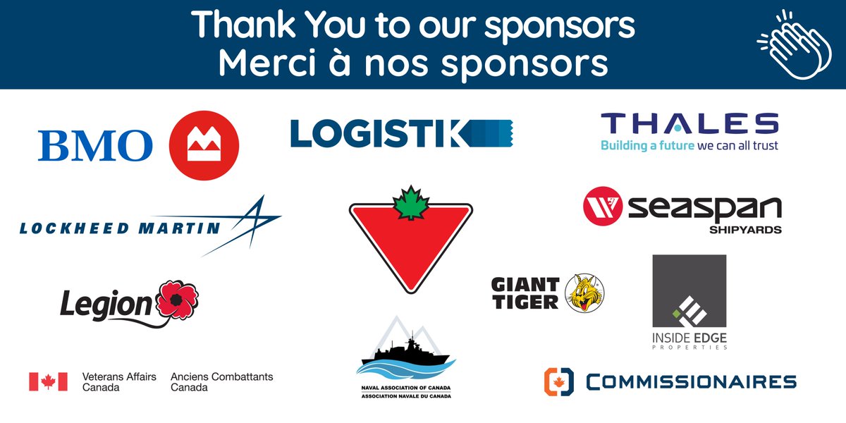 The Navy Bike Ride is pleased to be working with a number of outstanding sponsors.  #TogetherWeRide #TogetherWeMakeWaves 
L’équipe du Défi-vélo de la Marine est heureuse de travailler avec des commanditaires exceptionnels.#Faisonsdesvaguesensemble #pédalonsensemble