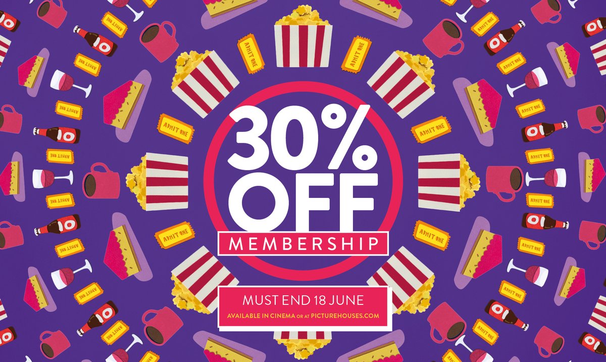Did you know that you get discount on all of our food &amp; drink with a <a href="/CinemaCityNrw/">Cinema City</a> Membership?
The 30% off <a href="/picturehouses/">Team Picturehouse</a> Membership Sale ends in 8 days time.
Don't miss out on this fantastic offer! picturehouses.com/membership