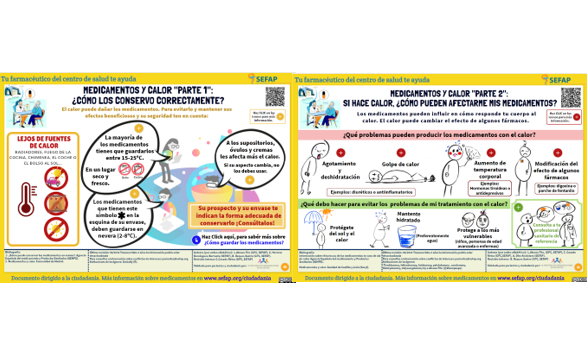 Sefap_FAP's tweet photo. Infografias SEFAP "Medicamentos y calor ¿Cómo los conservo correctamente?" - https://t.co/7mFwLPmfra https://t.co/qj3dbRvlF1