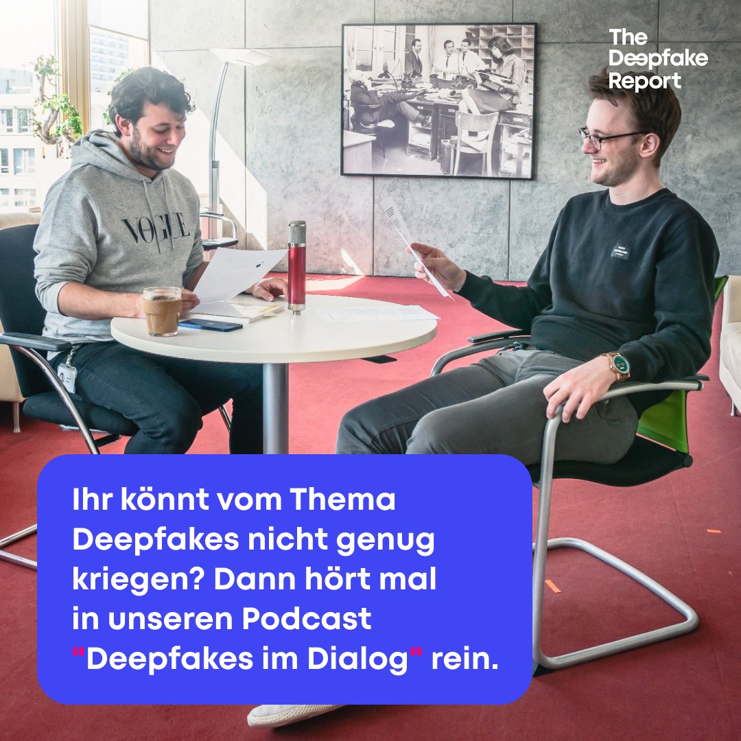 deepfakereport's tweet photo. Kennt Ihr schon unseren Podcast "Deepfakes im Dialog" mit @christianmay3r und @mayster_may ? Jetzt reinhören! https://t.co/6YQvWRx7uB
#deepfakes #deeptalk https://t.co/nEGIDUfsID