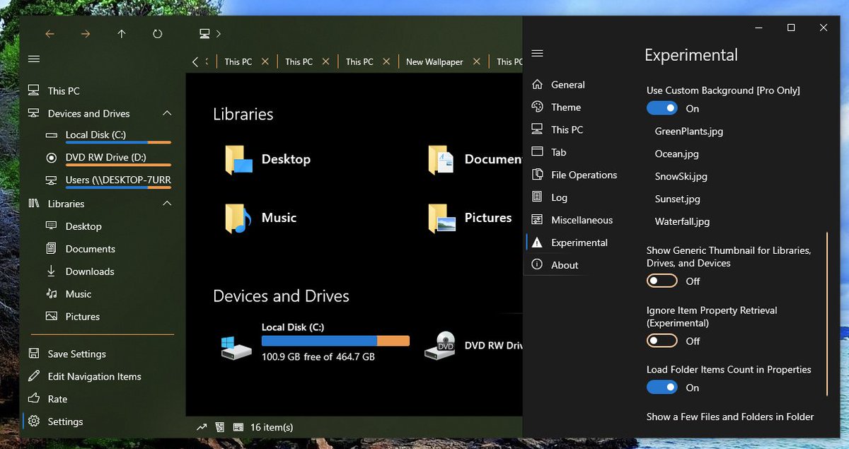 AppsJpt's tweet image. Actual thumbnails for drives and libraries instead of Glyph icons? Background of your choice? Coming soon! #ShresthaFiles #Windows10 #WindowsFileExplorer Get it now: microsoft.com/en-us/p/shrest…