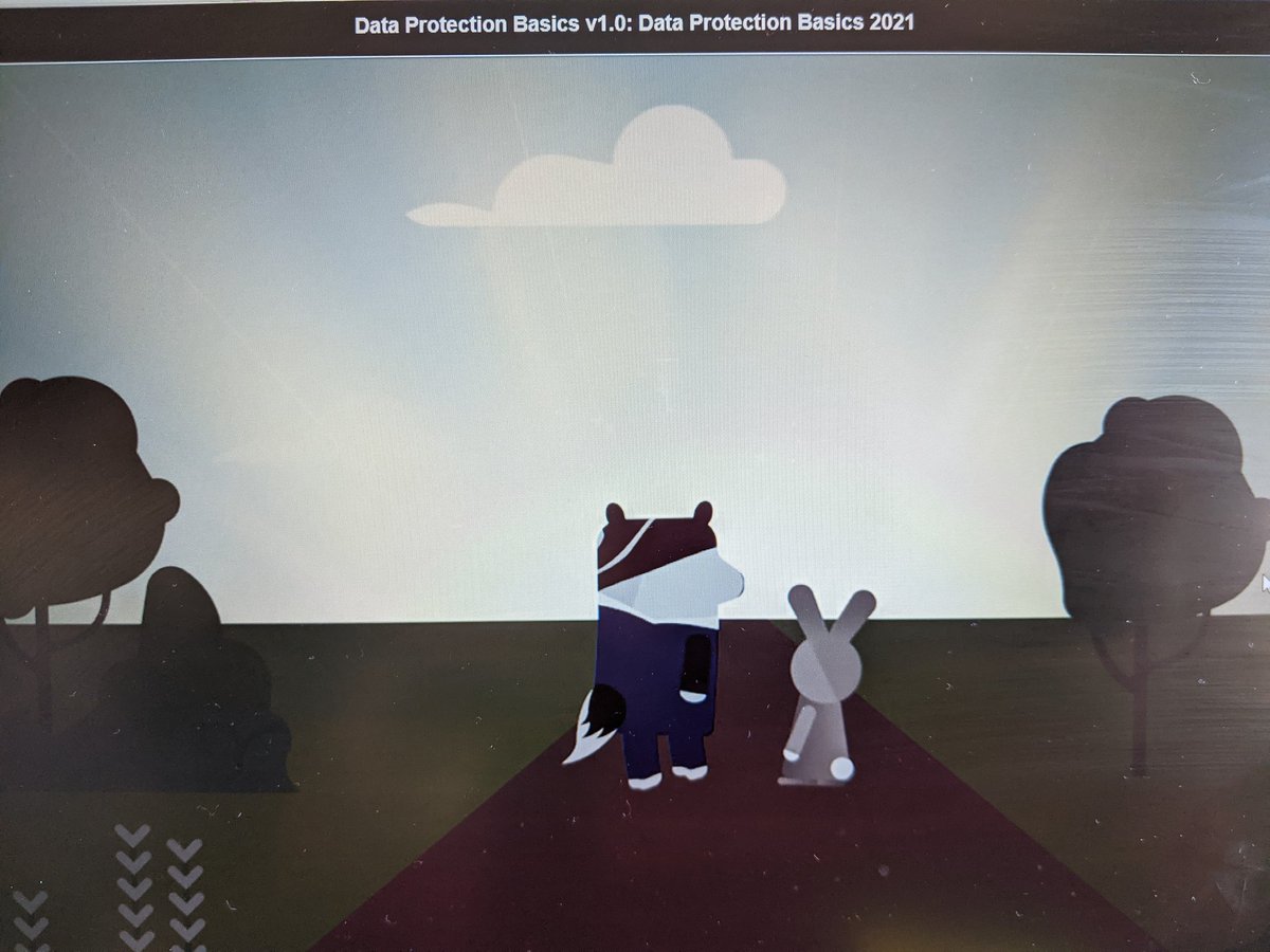 Yes my tweets are about to hit a new low ( and I've been know to tweet about compost), but that new data protection training with Grey the Badger and his team is actually as interesting as it could be. Well done to our L&amp;D team