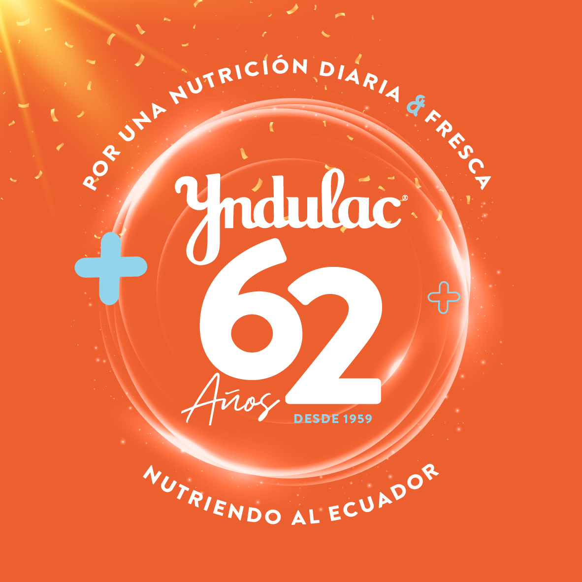 Estamos de fiesta y celebramos junto a ti 62 años 🎉🎊, gracias por preferirnos y permitirnos llevar la mejor nutrición a sus hogares. #Indulac #MuchaLeche