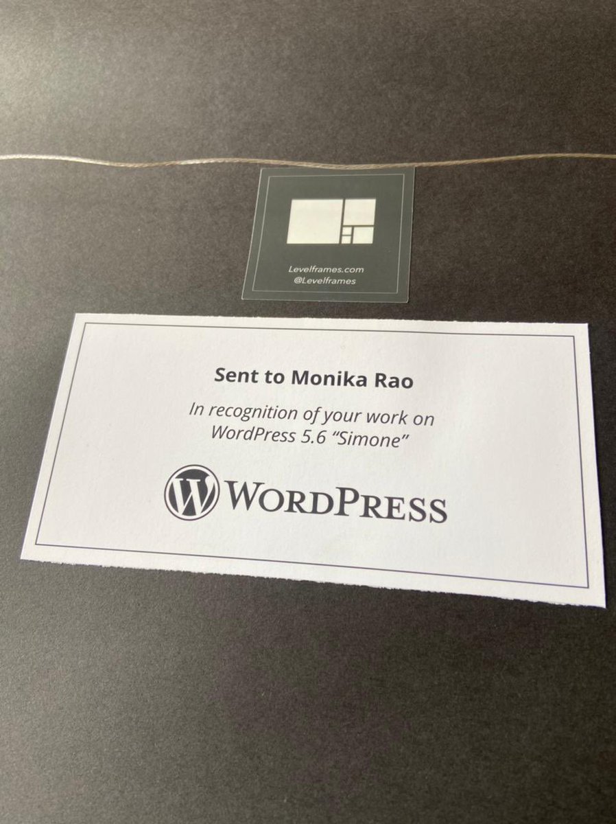 MonikaRao13's tweet photo. Love from WordPress ๐โค๏ธThank you #WordPress @photomatt #WPcontribution https://t.co/6YNHxbsUfM