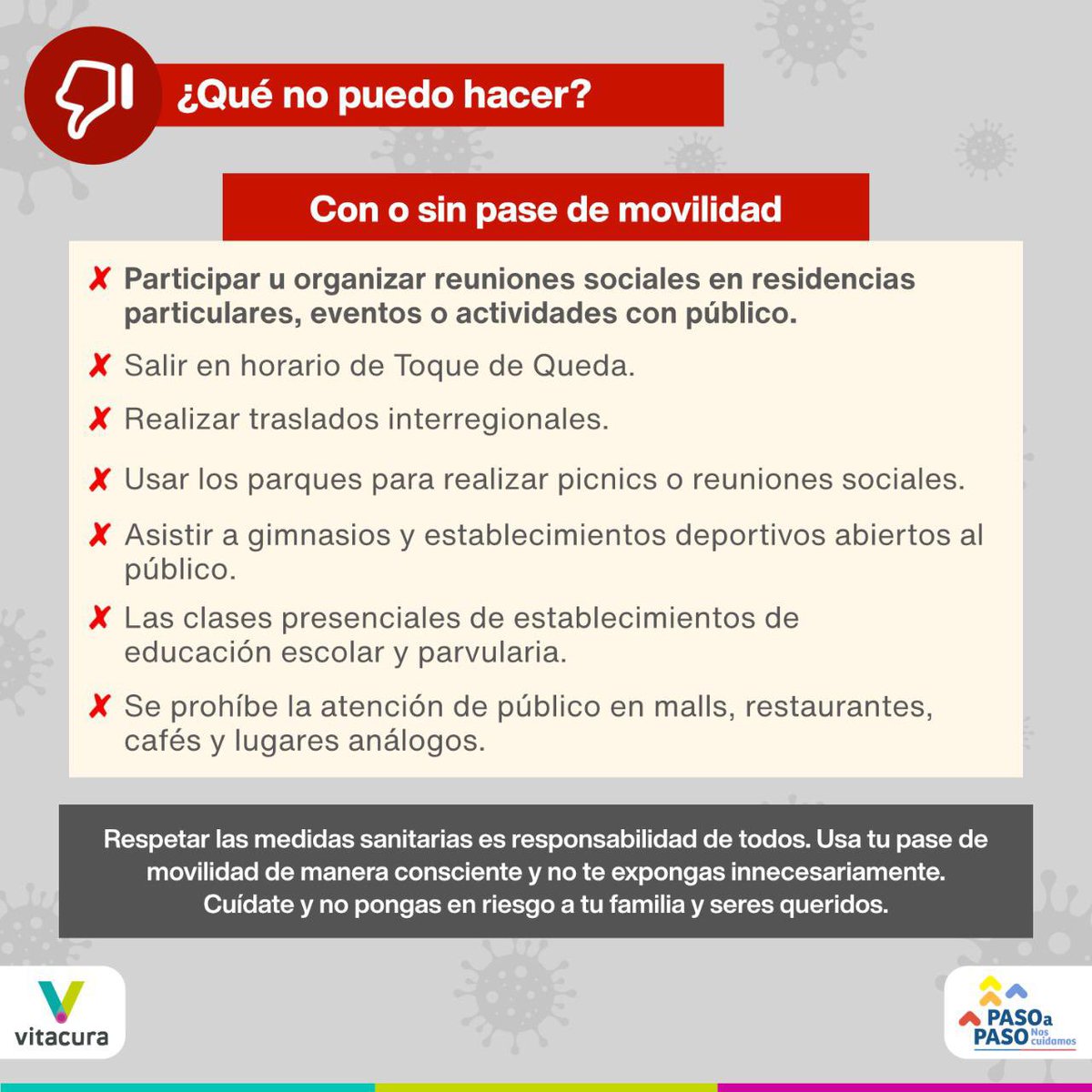Vecinos de #Vitacura, desde este sábado volvemos a Cuarentena junto con toda la Región Metropolitana. Sé que esto puede generar muchas dudas, por lo que les dejo más información aquí 👇

Les mando un fuerte abrazo de ánimo. Sigamos cumpliendo las medidas de autocuidado
