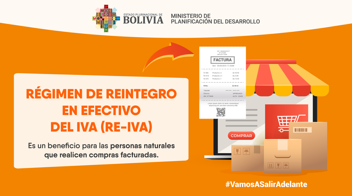 minplanifica's tweet photo. #VamosASalirAdelante #SabemosADondeVamos #LuchoArce
(Hilo) 1/2 Conoce qué es y cómo acceder al Régimen de Reintegro en Efectivo del IVA (RE-IVA). Un beneficio que te devolverá dinero en efectivo por tus compras con factura. https://t.co/c7DYzskMgG