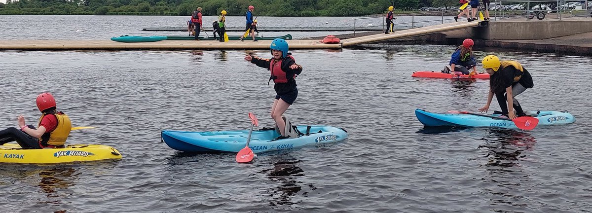 P7Calderwood's tweet photo. P7 had a fantastic day Kayaking at Castle Semple 🛶 We definitely didn't stay dry for long! #leavers2021 https://t.co/8dNMw366QD