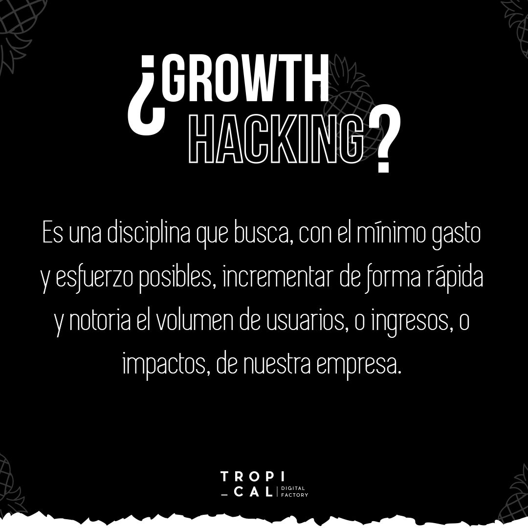 TropicalDF's tweet photo. El growth hacking combina marketing digital, analítica y programación. ¿Qué opinas, lo usarías para tu empresa? 🤔
#ActitudTropical #Tropicalizate #Agencia #Tropical #MarketingDigital #Publicidad #Digital #MundoDigital https://t.co/W0QA2ghOPD