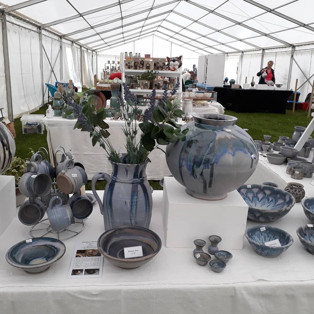 All set up at Scone Palace near Perth for a fabulous ceramics show. FROM Friday to Sunday------- and the weather looks as thpugh its going to be sunny