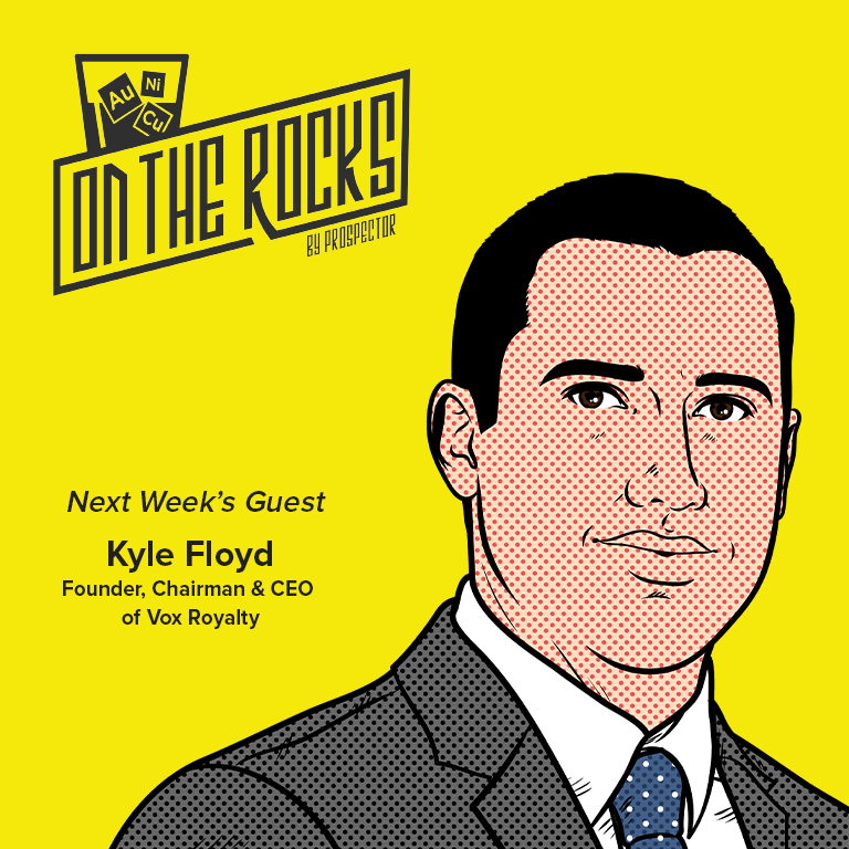 ProspectorAI's tweet photo. On the next episode of #OnTheRocks, host Emily King chats with Kyle Floyd, Founder &amp; CEO of @Vox_Royalty where they discuss royalties and the role they play in the #mining ecosystem, as well as the importance of mining as we move towards an electrified future :: 6/15, 12 pm ET https://t.co/PD4TMtEkKQ