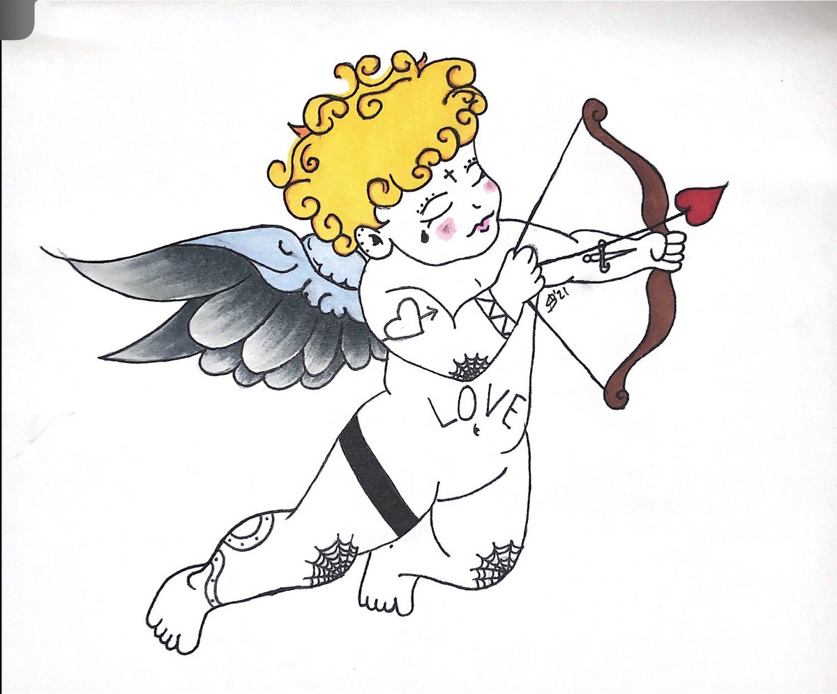 PanhandlePaints's tweet photo. stupid cupid!! sold commission for some dope apparel. my books are OPEN for drawings!! DM me for info :) https://t.co/iQZ88woySv