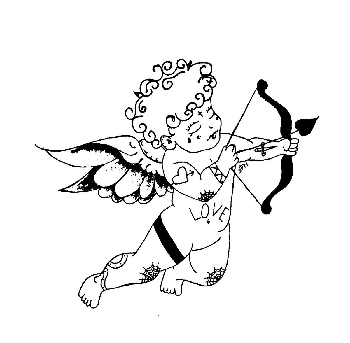 PanhandlePaints's tweet photo. stupid cupid!! sold commission for some dope apparel. my books are OPEN for drawings!! DM me for info :) https://t.co/iQZ88woySv