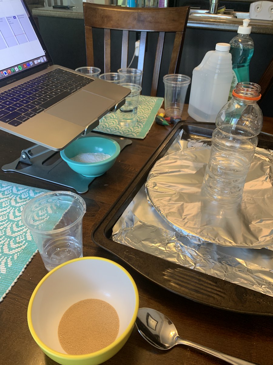 ms_mccloskey1's tweet photo. Today's #Kindergarten science class - "Elephant Toothpaste" for my pet elephant, and exploring some "foamy explosions". 

Check out my pet elephant, the "plan", the "before", and "the after"  .. thanks for being so curious kinders and still making fun messes virtually! @GEVSchool https://t.co/9WGb8QQJxf