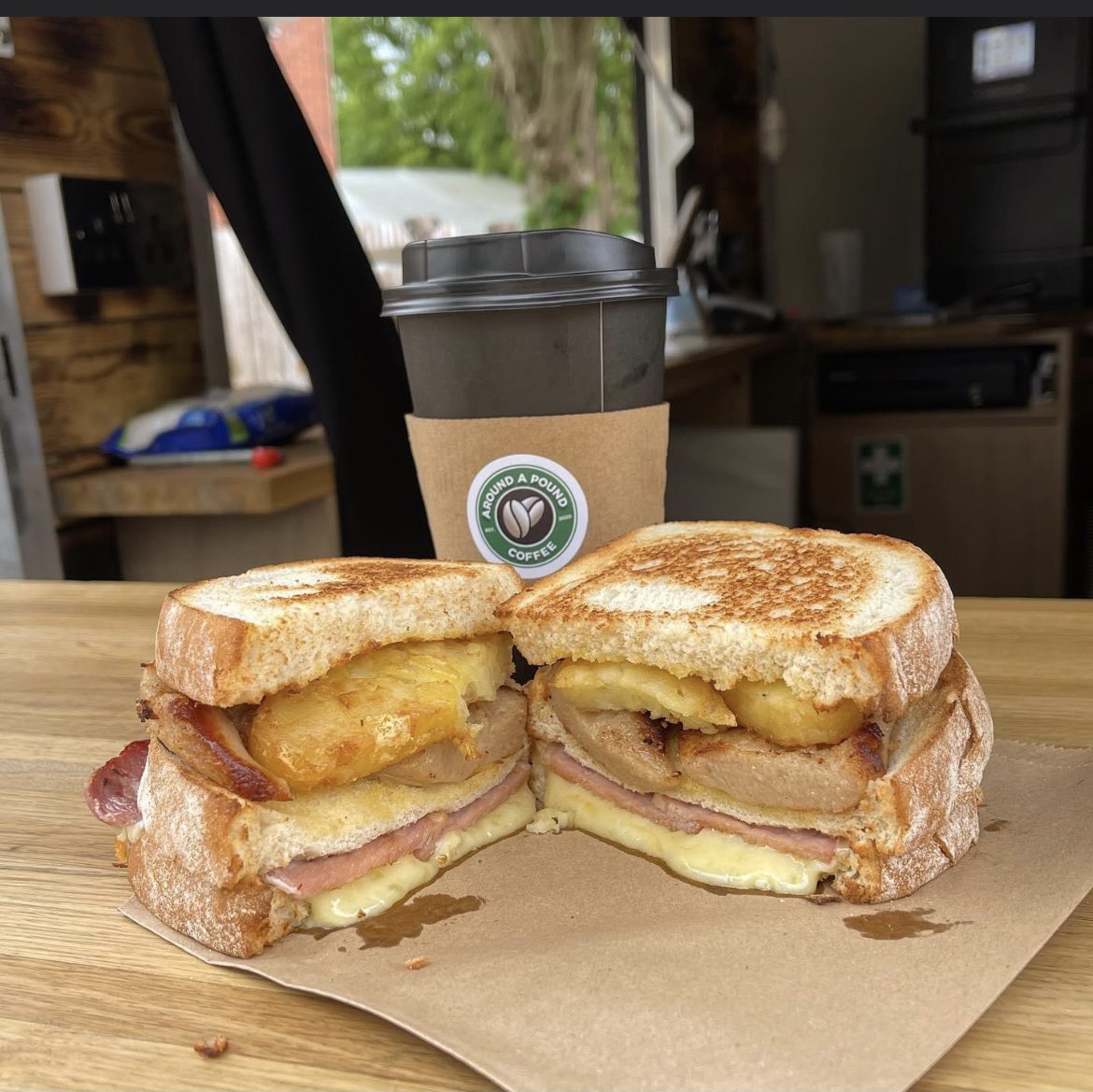 NEW 3 LIONS SPECIALITY SANDWICH🦁

In support of the boys🏴󠁧󠁢󠁥󠁮󠁧󠁿, we are introducing a speciality sandwich ALL throughout the Euros. 

2 bacon, 2 sausage, 2 hash browns and cheese TRIPLE layered. 

This will be available on the menu from Saturday 12/06 EVERY DAY!