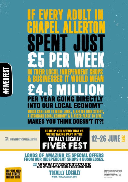 Mrsjomcb's tweet photo. @BBCLeeds lovely mentioned fromRima Ahmed about @fiverfest in Chapel allerton this weekend. She said she’d come &amp; spend her £5s so looking forward to welcoming her to @chirpystore &amp; all the other participating businesses https://t.co/GNX6Ymao9O