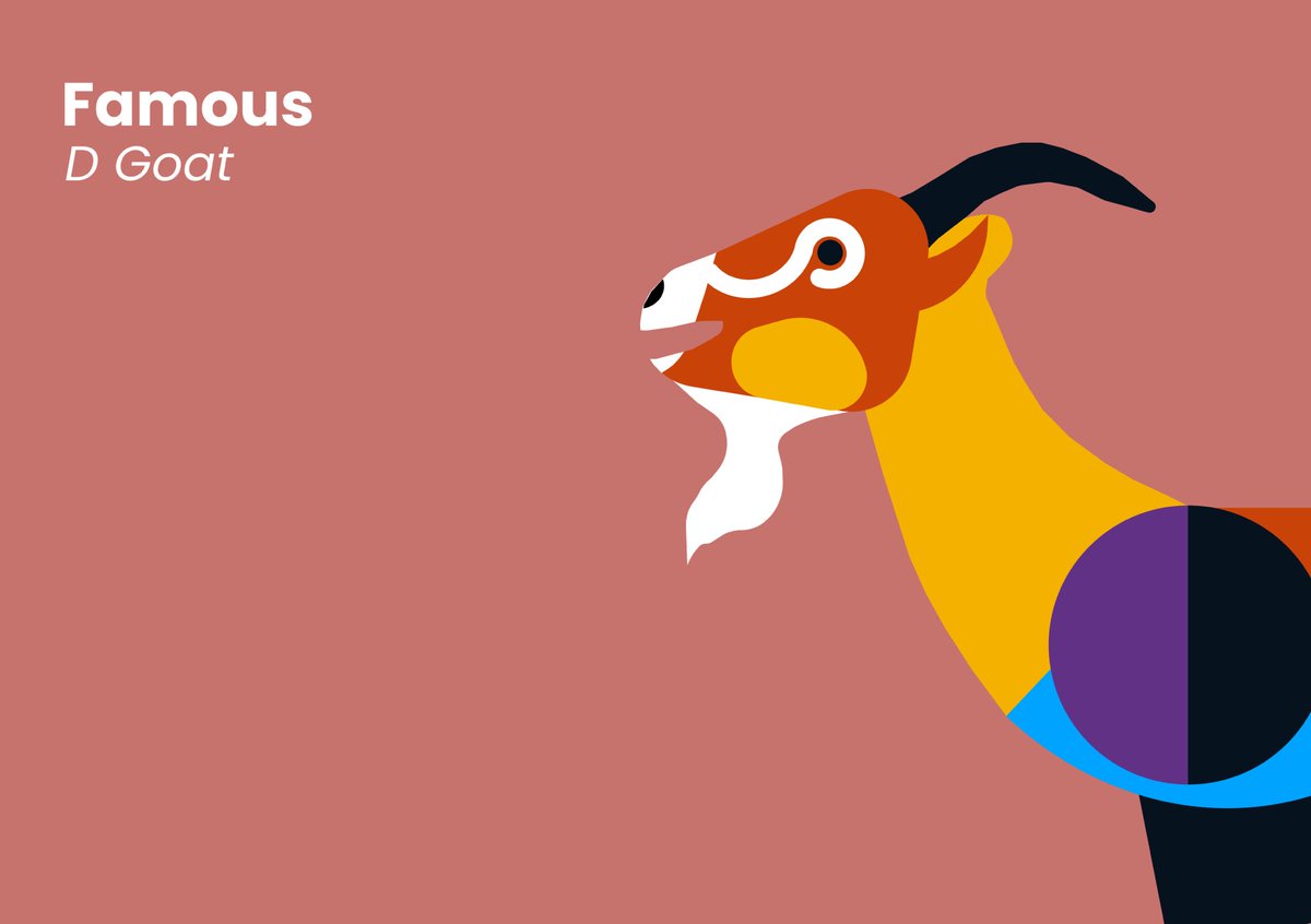 olaniyi42g's tweet photo. Day10 of #100daysofdesign 

The name of my son’s goat is “Famous”. So I made this illustrations for him😀 

Designed with @figmadesign 
#uidesign #Illustrations ##figmadesign  #bigheart #KeepitOn https://t.co/NjloAMKyRS