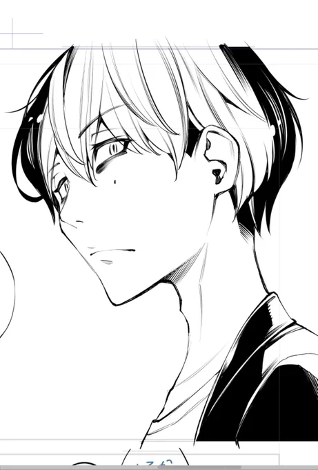 今日のお絵描きはおしまい。
ペン入れしてました。 