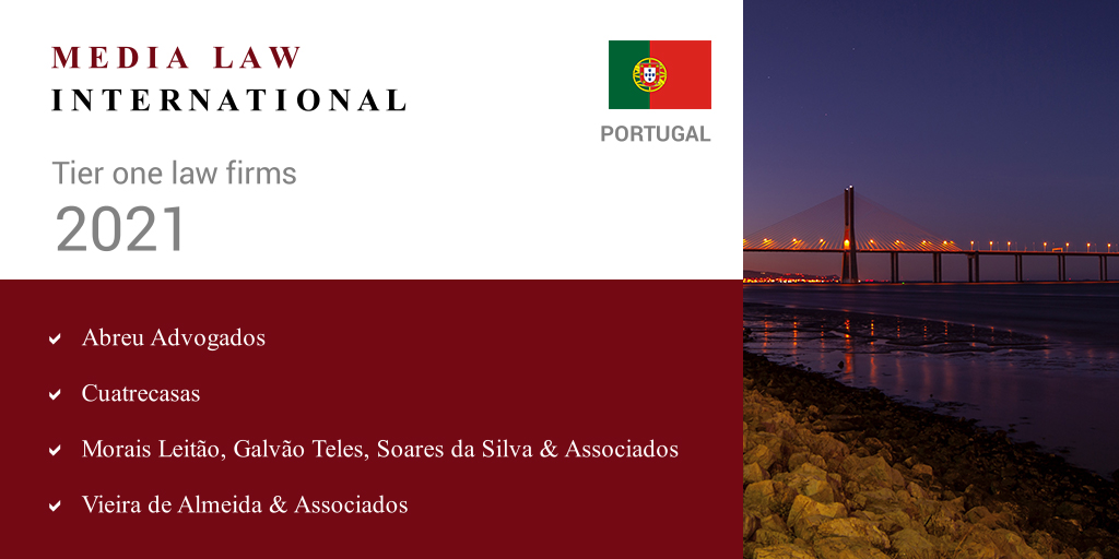 🇵🇹 Today is the National Day of Portugal. "Parabéns!" to our top-ranked firms @AbreuAdvogados, @Cuatrecasas, Morais Leitão, Galvão Teles, Soares da Silva &amp; Associados and Vieira de Almeida &amp; Associados. 

View the MLI 2021 Portugal chapter ➡️bit.ly/3zrb5Aj
#portugal