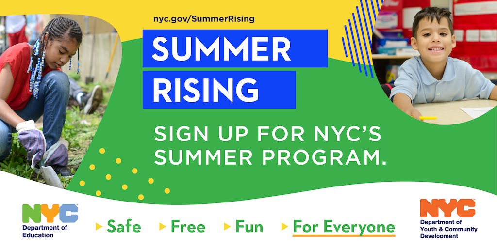 Nyc Public Schools On Twitter Our Summer Rising Programs Are Safe Free Fun For Everyone Sign Up Now Https T Co 91eic2u6ia Https T Co Tq1a60trqc Twitter