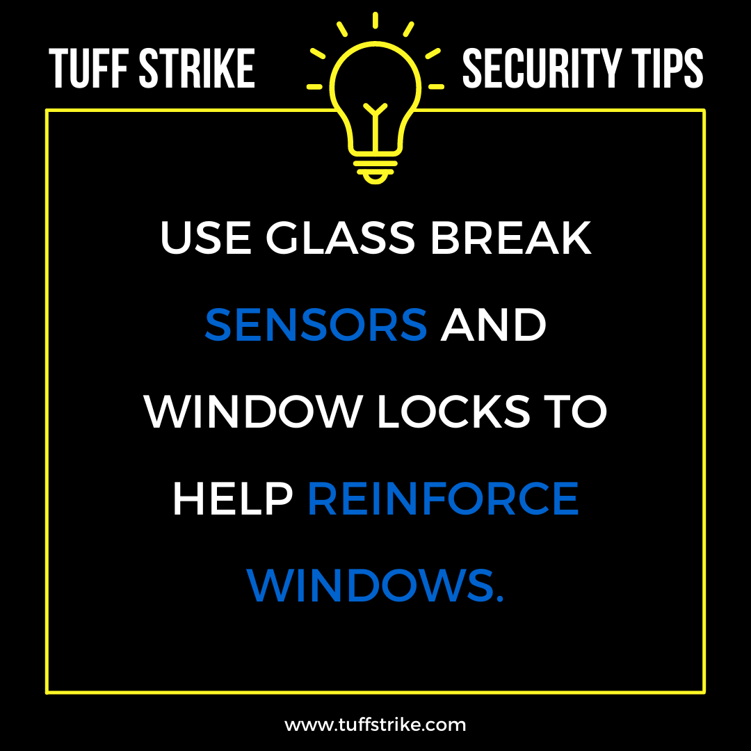 TUFF_STRIKE's tweet photo. Reinforcing all points of entry is crucial - use glass break sensors and window locks to better secure windows, especially on the ground level. 
#tuffstrike #securitytips #homesafety #doorsecurity #homesecurity #securitysystem #homebuilder #locksmith #locksmiths #doorreinforcer https://t.co/wAceocepP8