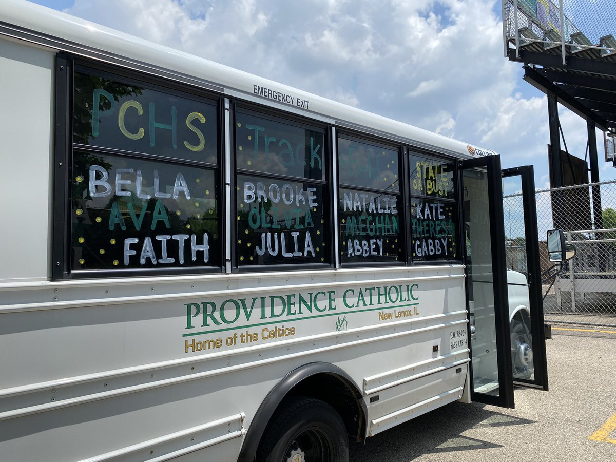 PCGirlsTrack's tweet photo. Next Stop - Charleston , IL 
State Bound! #GTFState21 

Go Celtics! https://t.co/SWLeznMUSM