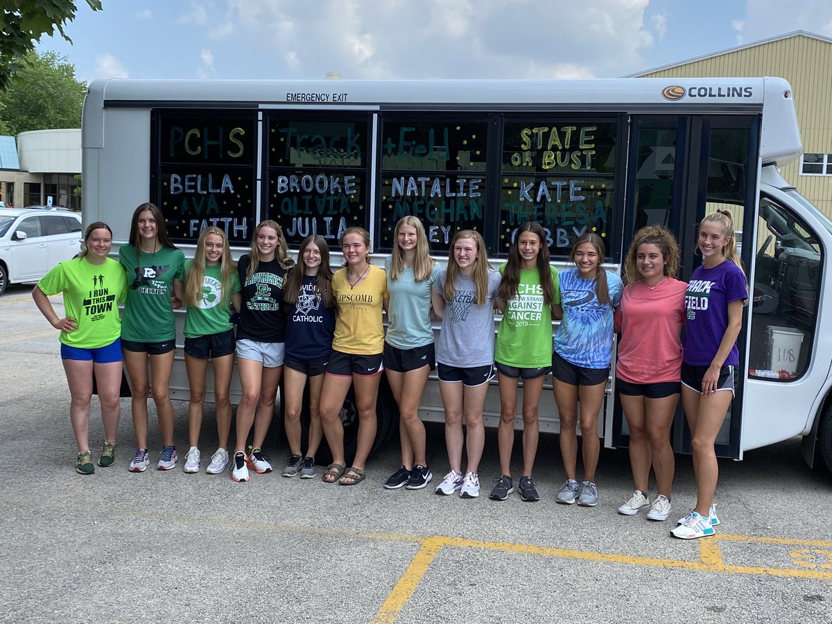 PCGirlsTrack's tweet photo. Next Stop - Charleston , IL 
State Bound! #GTFState21 

Go Celtics! https://t.co/SWLeznMUSM