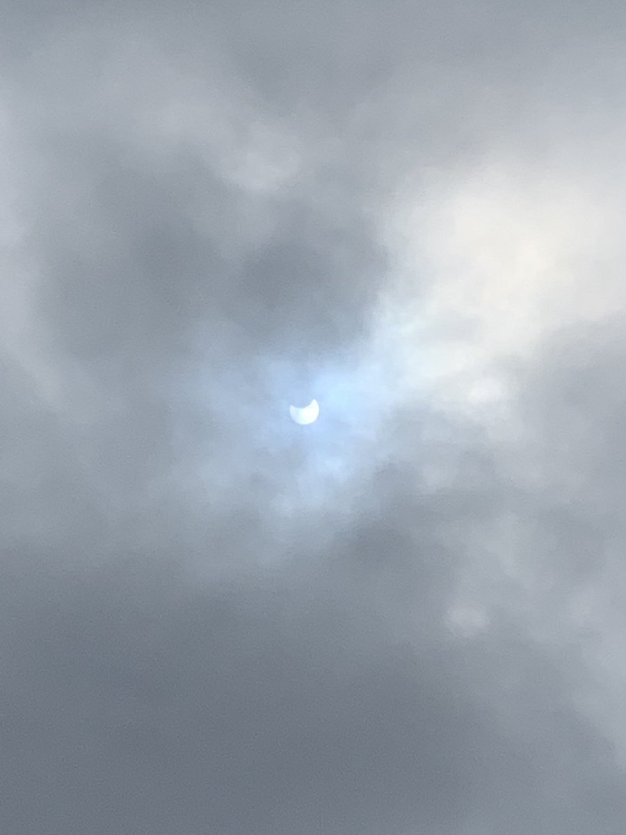 P7LHOM's tweet photo. We managed to see some of the partial solar eclipse today! It was very exciting to see as the next one is not til Oct 2022 😱 https://t.co/MCDKsmiJ2U