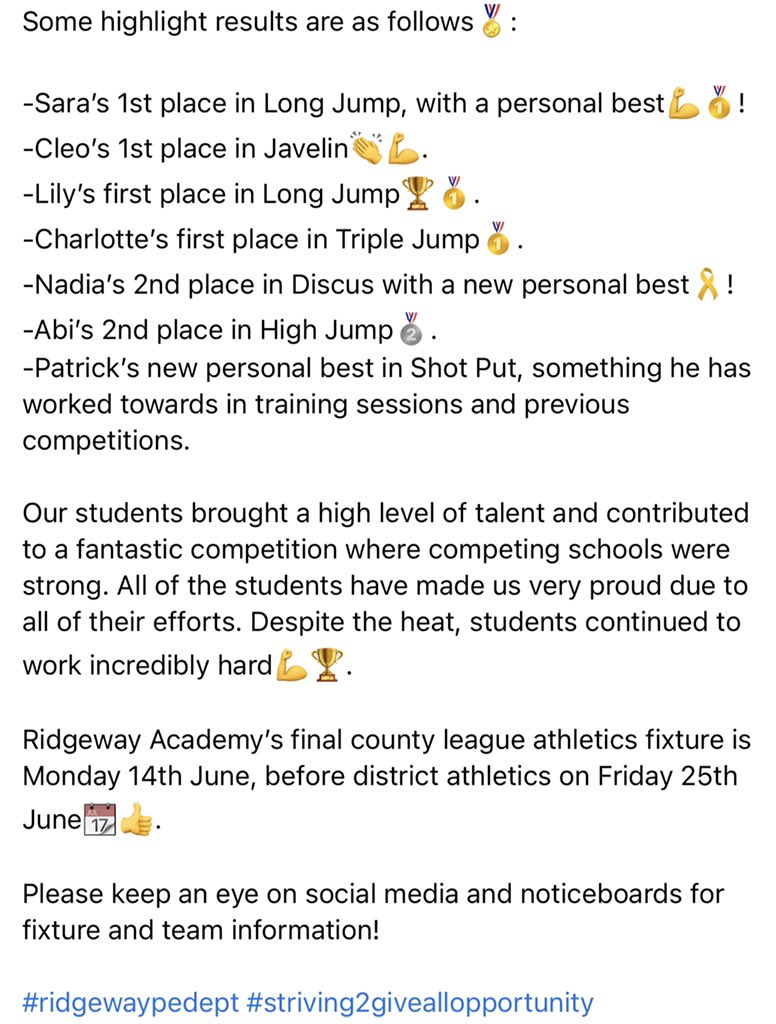 ‼️🏃‍♀️COUNTY LEAGUE ATHLETICS @ ST ALBANS TODAY AFTER SCHOOL🏃‍♂️‼️

Today the athletics season continued where we travelled to St Albans💪.

We attended this afternoon which was held at Westminster Lodge in St Albans which saw Sandringham, St Georges and Queenswood in attendance👏.