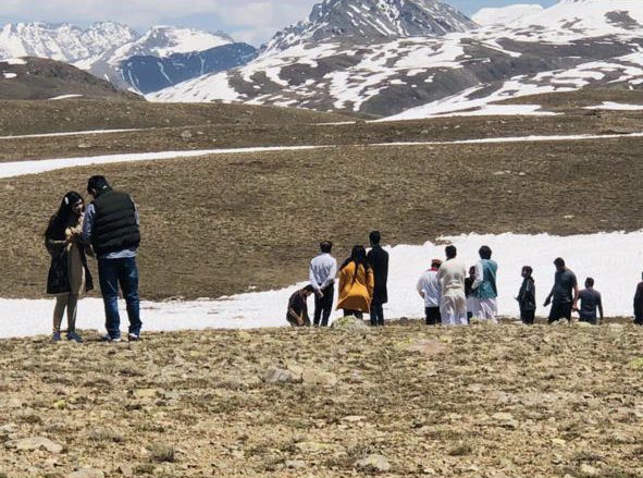 northerner_the's tweet photo. Deosai Plains today. Tourists stormed the 2nd highest plateau in the world, after road is cleared #GilgitBaltistan 
#Skardu #TourismGB https://t.co/CNNabbOgn3