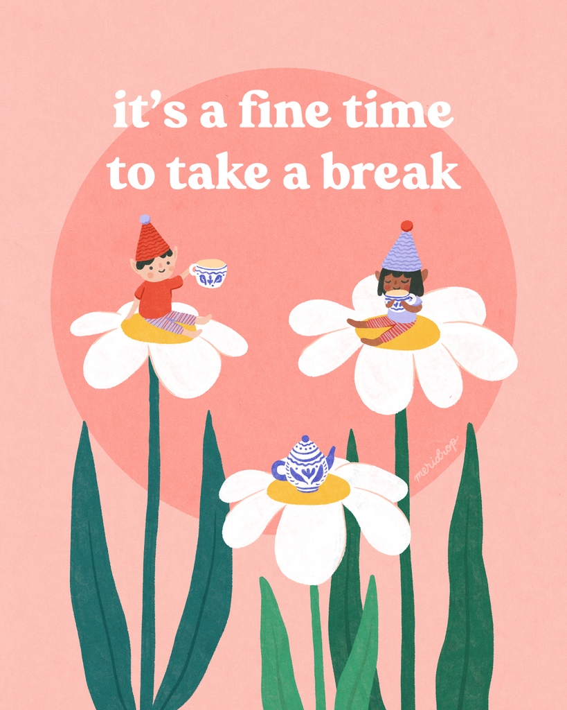 meridrop's tweet photo. Last Friday was my last day at work—bummed to be leaving an amazing team, but very excited to take a little break and then be self-employed! 🤯

Anyway, I'm slightly in love with drawing tiny elves surrounded by very big plants. Ah, to be an elf on a flower at tea time 🥺🤣 https://t.co/pZf8mjmF7n